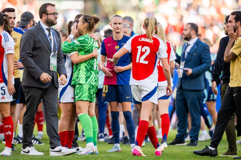 De to Lyn-ikonene Caroline Graham Hansen og Frida Maanum møttes i Champions League-finalen i Lisboa tidligere i år. Foto: Vegard Grøtt / BILDBYRÅN