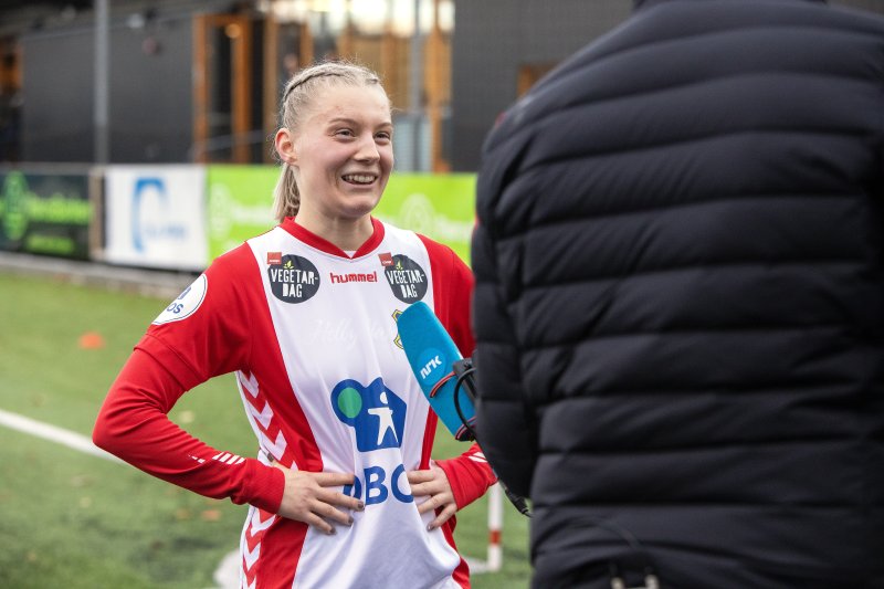 Runa Lillegård etter å ha senket Vålerenga i 2020. Foto: BillyBonkers