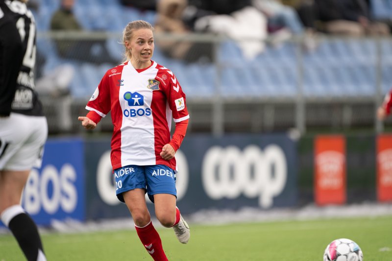 Mathea Berget debuterte i Toppserien i 2024. Foto: Kladd.no / Lars Opstad