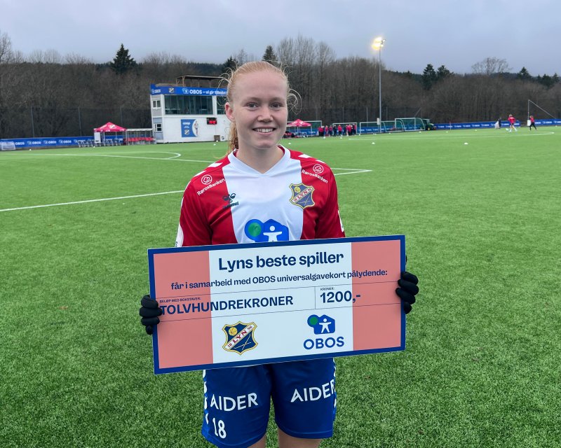 Solveig Slemmen ble kåret til Lyns beste mot Røa. Foto: Lyn Damer